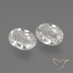 2.17 ct natürliche Weiß Zirkon-Edelsteine, Oval, VS