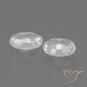 2.17 ct natürliche Weiß Zirkon-Edelsteine, Oval, VS
