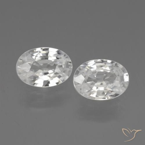 2.17ctw Natürlicher Weiß Zirkon, Oval, VVS-VS