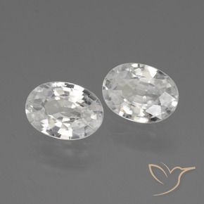 2.17 ct natürliche Weiß Zirkon-Edelsteine, Oval, VVS-VS
