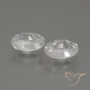 2.47 ct natürliche Weiß Zirkon-Edelsteine, Oval, VVS-VS