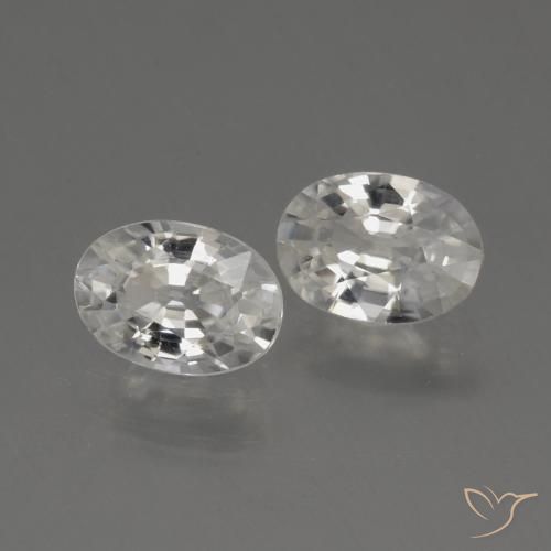 2.24 ct natürliche Weiß Zirkon-Edelsteine, Oval, VS