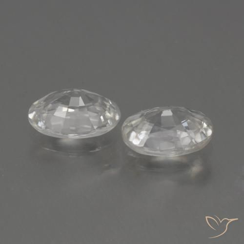 2.24 ct natürliche Weiß Zirkon-Edelsteine, Oval, VS
