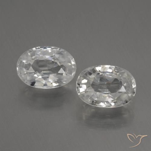 2.55ctw Natürlicher Warmweiß Zirkon, Oval, VS