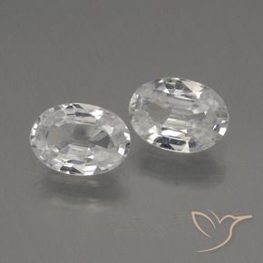 2.20 ct natürliche Weiß Zirkon-Edelsteine, Oval, VS