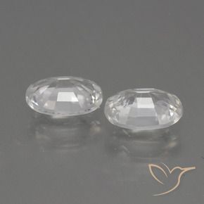 2.20 ct natürliche Weiß Zirkon-Edelsteine, Oval, VS