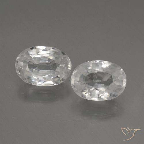 2.43ctw Natürlicher Warmweiß Zirkon, Oval, VVS-VS