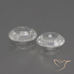 2.55 ct natürliche Weiß Zirkon-Edelsteine, Oval, VS