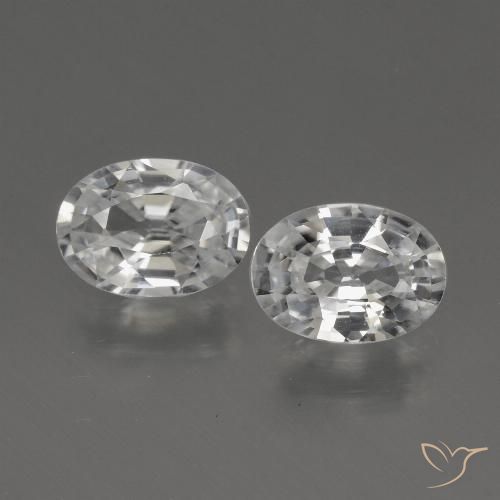 2.18ctw Natürlicher Weiß Zirkon, Oval, VS