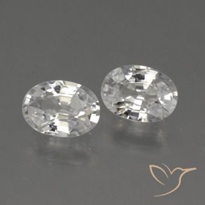 2.18 ct natürliche Weiß Zirkon-Edelsteine, Oval, VS
