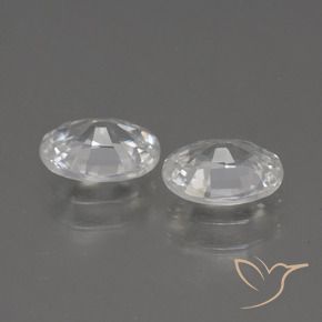 2.18 ct natürliche Weiß Zirkon-Edelsteine, Oval, VS