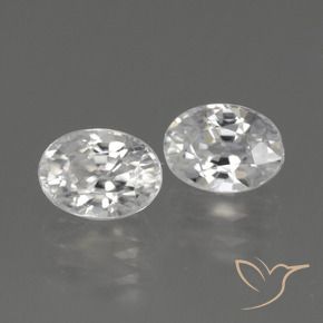 2.94 ct natürliche Weiß Zirkon-Edelsteine, Oval, VVS-VS