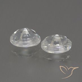 2.94 ct natürliche Weiß Zirkon-Edelsteine, Oval, VVS-VS