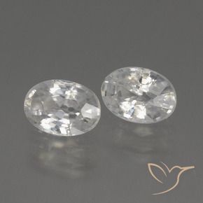 2.46 ct natürliche Weiß Zirkon-Edelsteine, Oval, VS