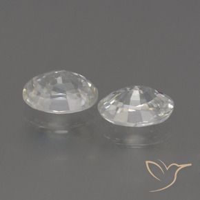 2.46 ct natürliche Weiß Zirkon-Edelsteine, Oval, VS