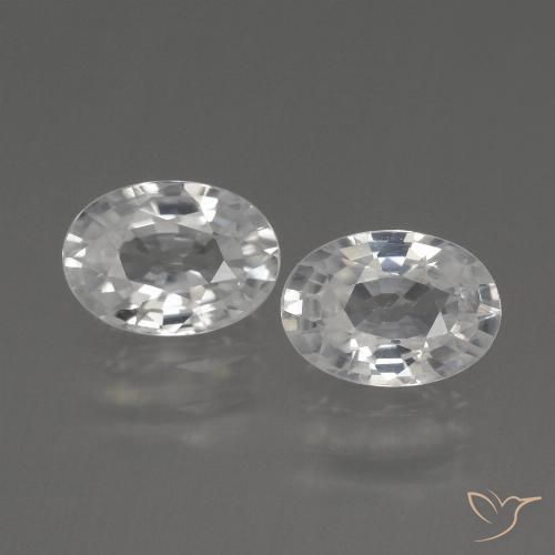 2.53ctw Natürlicher Weiß Zirkon, Oval, VS