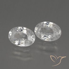 2.53 ct natürliche Weiß Zirkon-Edelsteine, Oval, VS