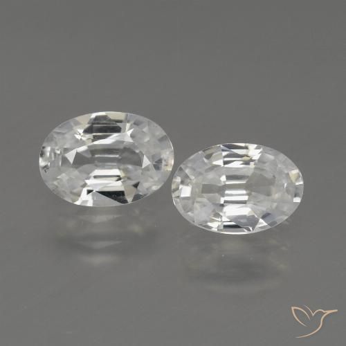 2.07ctw Natürlicher Warmweiß Zirkon, Oval, VVS-VS