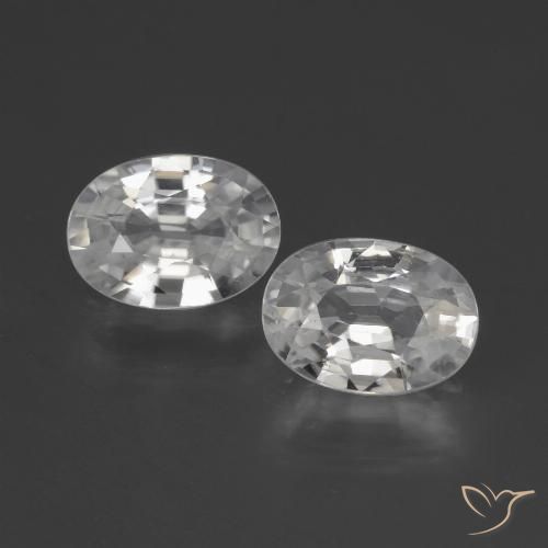 2.38ctw Natürlicher Weiß Zirkon, Oval, VVS