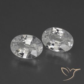 2.38 ct natürliche Weiß Zirkon-Edelsteine, Oval, VVS