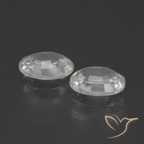 2.38 ct natürliche Weiß Zirkon-Edelsteine, Oval, VVS