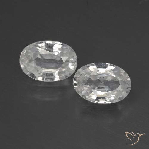 2.27ctw Natürlicher Weiß Zirkon, Oval, VVS