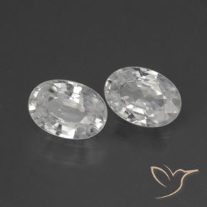 2.27 ct natürliche Weiß Zirkon-Edelsteine, Oval, VVS