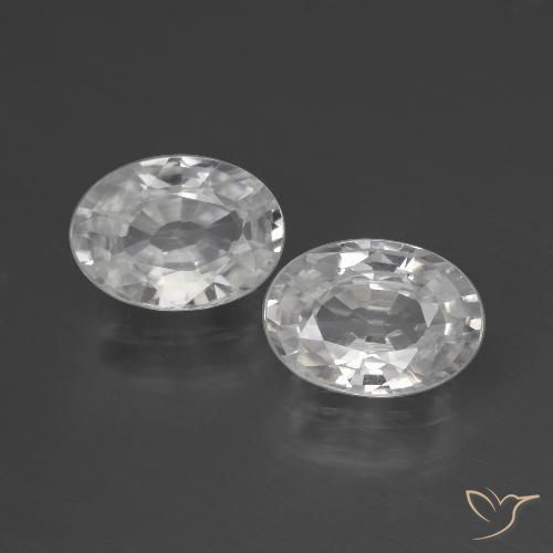 2.39ctw Natürlicher Weiß Zirkon, Oval, VVS