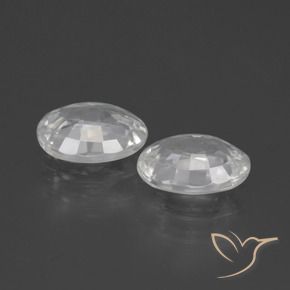 2.39 ct natürliche Weiß Zirkon-Edelsteine, Oval, VVS