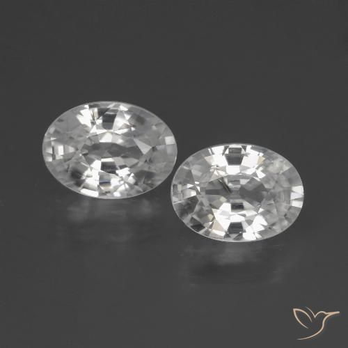 2.26ctw Natürlicher Weiß Zirkon, Oval, VS