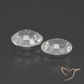 2.26 ct natürliche Weiß Zirkon-Edelsteine, Oval, VS