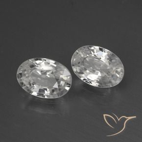 2.25 ct natürliche Weiß Zirkon-Edelsteine, Oval, VVS-VS