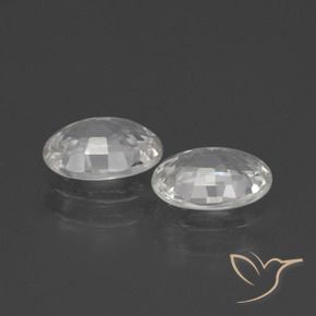 2.25 ct natürliche Weiß Zirkon-Edelsteine, Oval, VVS-VS