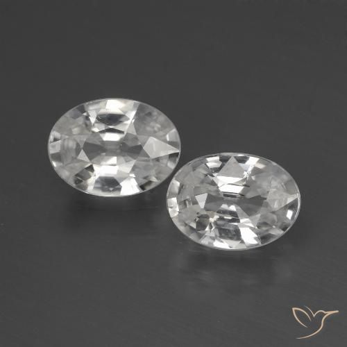 2.24ctw Natürlicher Weiß Zirkon, Oval, VVS