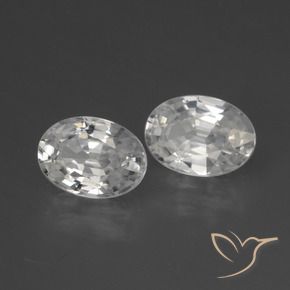 2.39 ct natürliche Weiß Zirkon-Edelsteine, Oval, VS