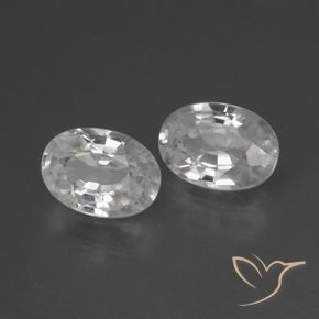 2.10 ct natürliche Weiß Zirkon-Edelsteine, Oval, VS