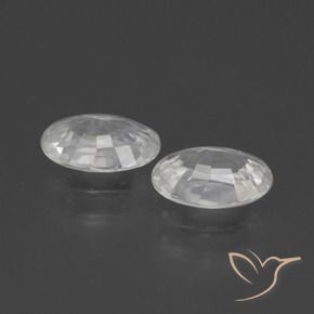2.10 ct natürliche Weiß Zirkon-Edelsteine, Oval, VS