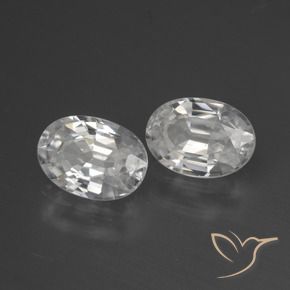2.39 ct natürliche Weiß Zirkon-Edelsteine, Oval, VVS-VS