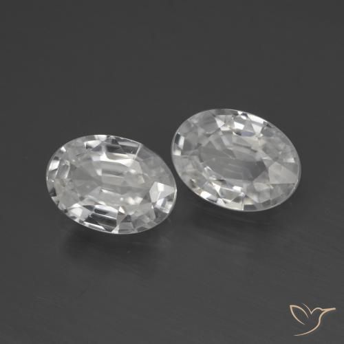 2.19 ct natürliche Weiß Zirkon-Edelsteine, Oval, VVS
