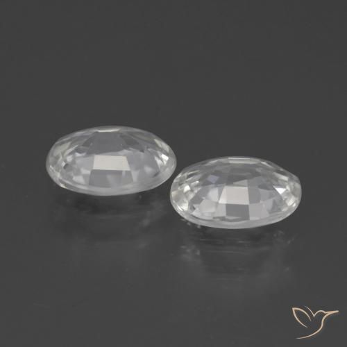 2.19 ct natürliche Weiß Zirkon-Edelsteine, Oval, VVS