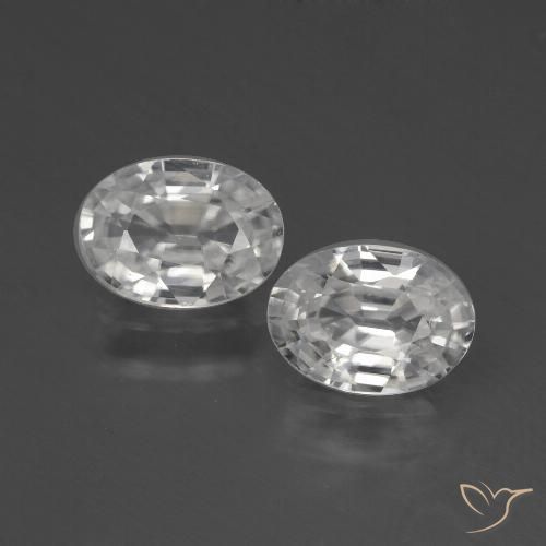 2.35ctw Natürlicher Warmweiß Zirkon, Oval, VVS
