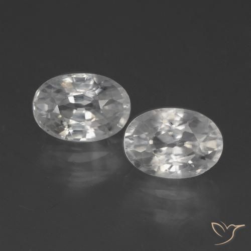 2.66ctw Natürlicher Weiß Zirkon, Oval, VS