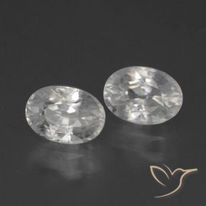 2.66 ct natürliche Weiß Zirkon-Edelsteine, Oval, VS