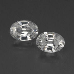 2,27 ct natürliche weißer Zirkon-Edelsteine, Oval Schliff, VS