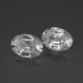 2,27 ct natürliche weißer Zirkon-Edelsteine, Oval Schliff, VS