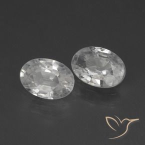 2.07 ct natürliche Weiß Zirkon-Edelsteine, Oval, VS