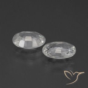 2.07 ct natürliche Weiß Zirkon-Edelsteine, Oval, VS