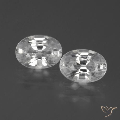 2.46ctw Natürlicher Weiß Zirkon, Oval, VVS-VS