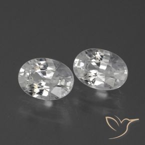 2.46 ct natürliche Weiß Zirkon-Edelsteine, Oval, VVS-VS
