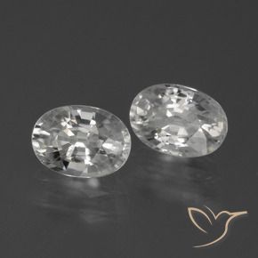 2.68 ct natürliche Weiß Zirkon-Edelsteine, Oval, VVS-VS